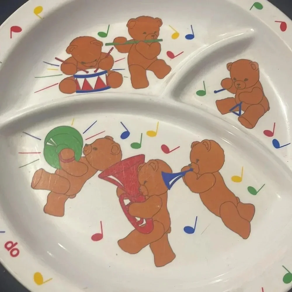 VTG 1987 Musical Bears Plates Anacapa Melamine